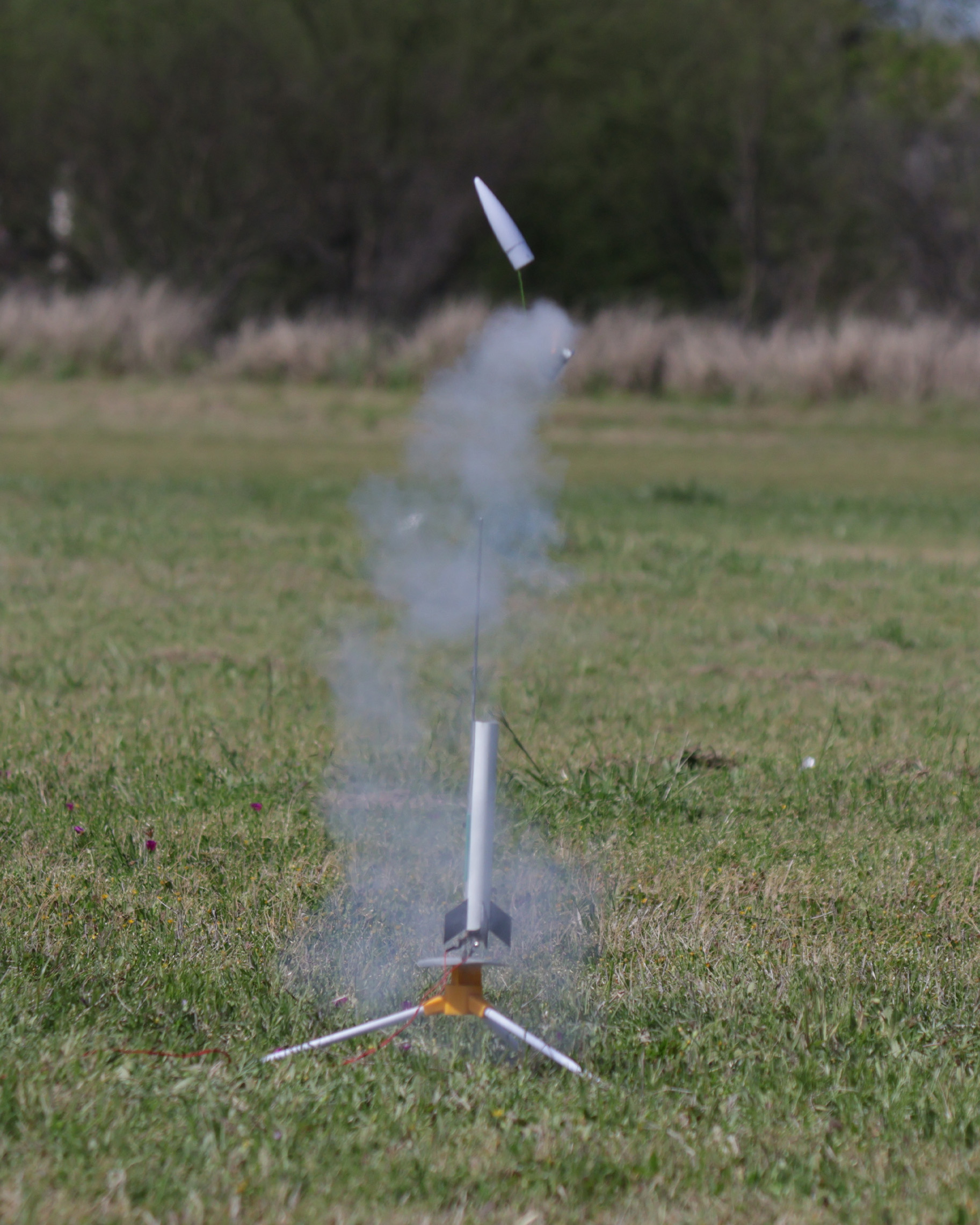 an image of a launching rocket